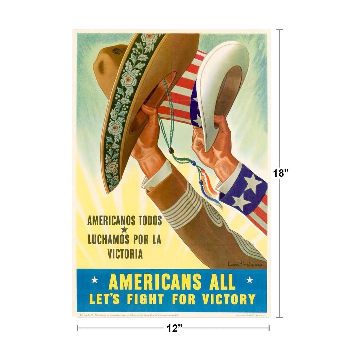 Amazon.com: Americans All Lets Fight For Victory Americanos Todos